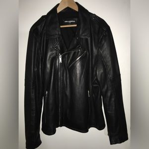 Karl Lagerfeld Leather Biker Jacket